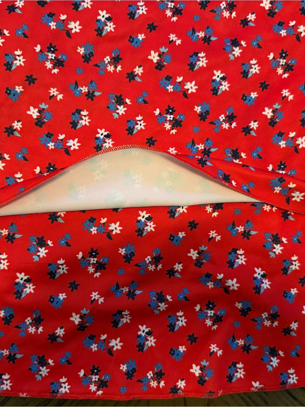 Belyn Key Red Floral Skort with Blue & White Accents - Picture 6 of 8